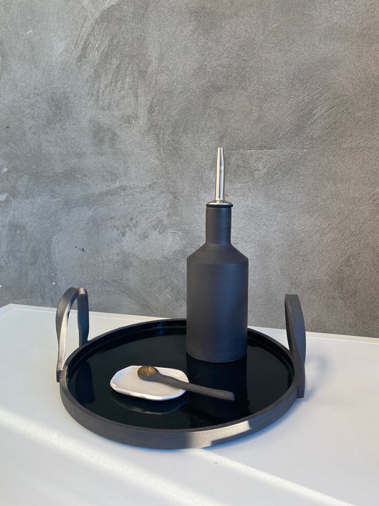 SERVING PLATE -  BLACK